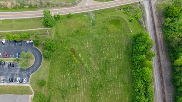 a bird view of a garden