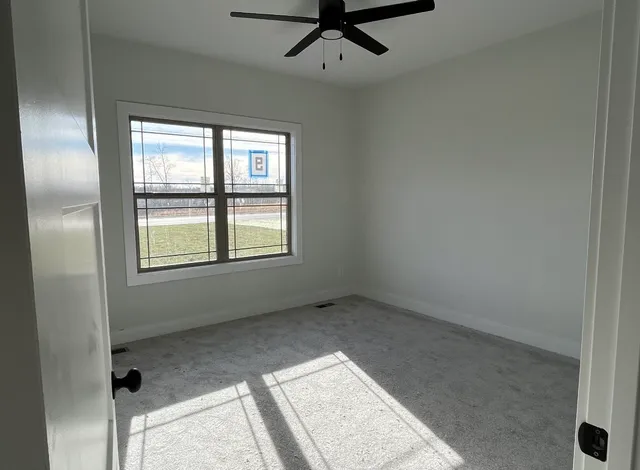 an empty room with a window