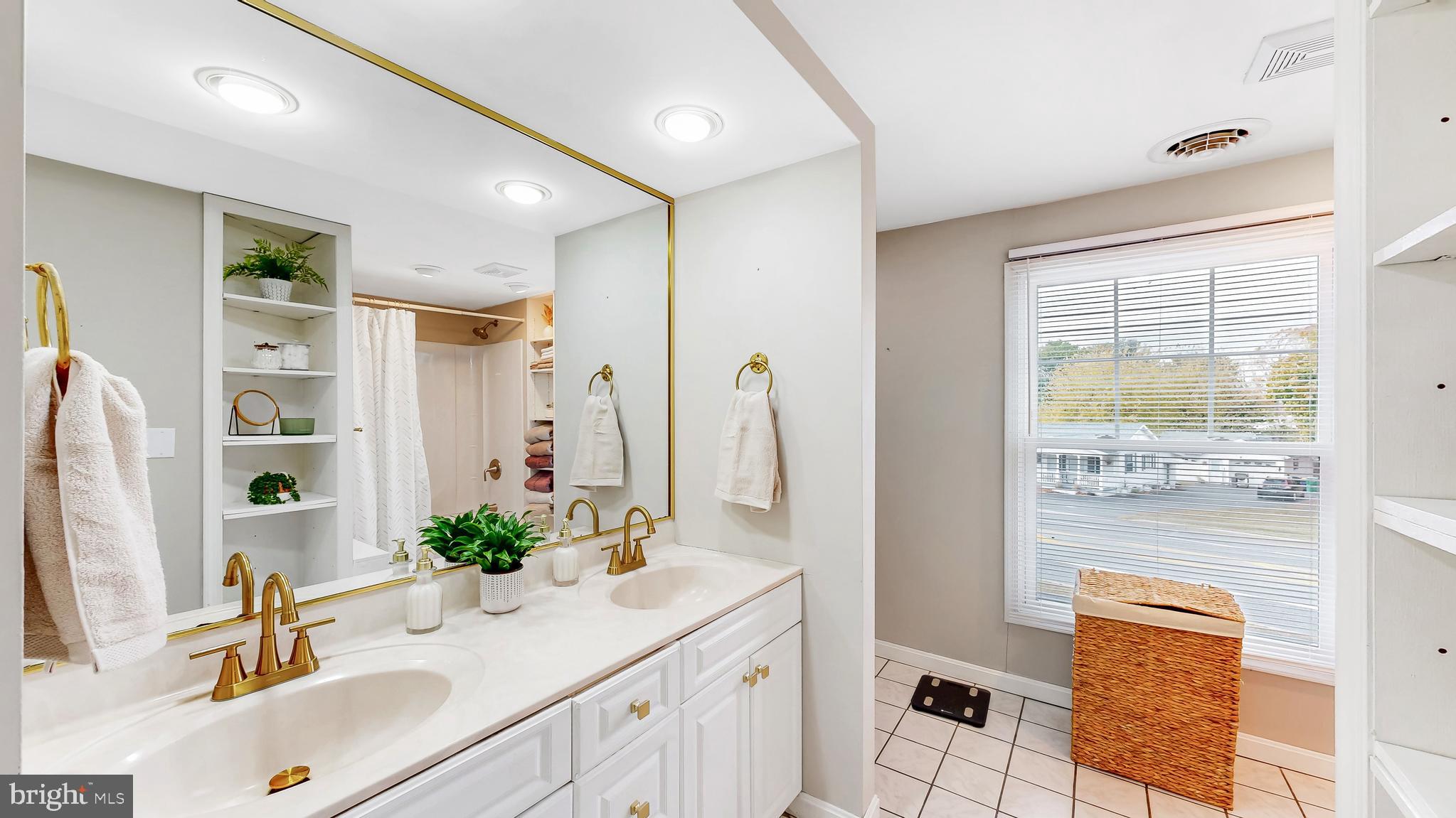 226 Bowers Beach Road Frederica, DE 19946 - Photo 32 of 46 a bathroom with a sink a potted plant and a shower