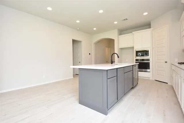 a room with a bed and a