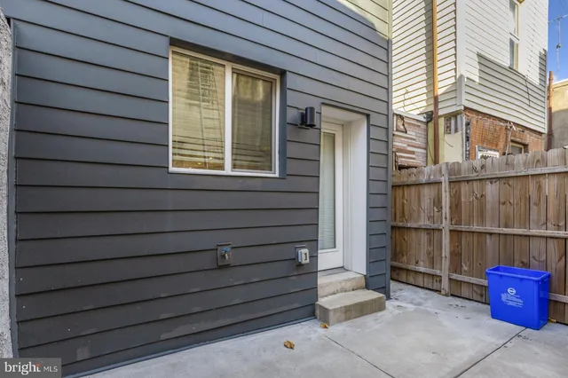 a terrace with a city view