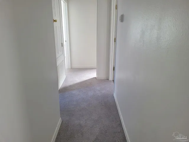 a view of a room with a window