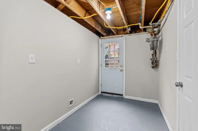 a view of storage and utility room