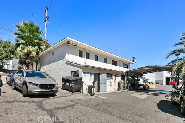 a car parked in front of a building