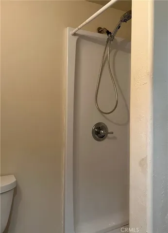 a bathroom that has a shower in it