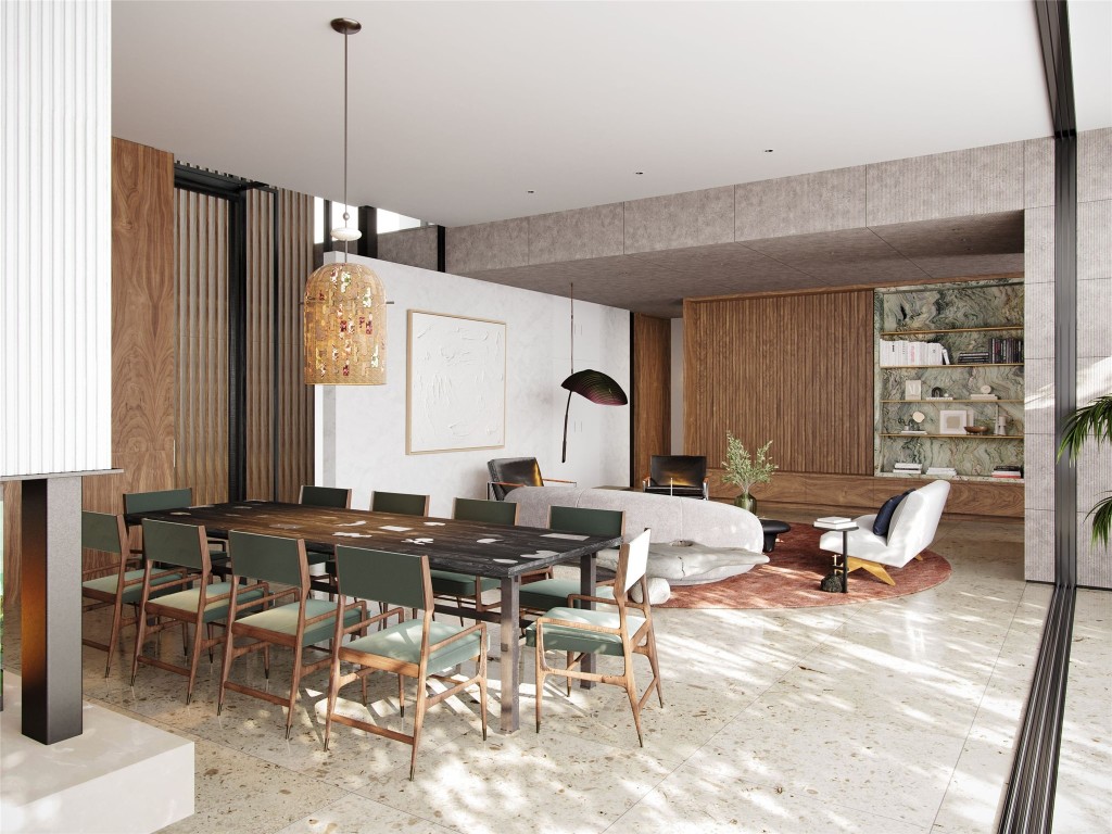 2 Martelli Lane Austin, TX 78746 - Photo 4 of 15 a living room with lots of chairs and a table