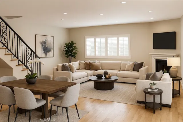 a kitchen with stainless steel appliances granite countertop a sink refrigerator and microwave