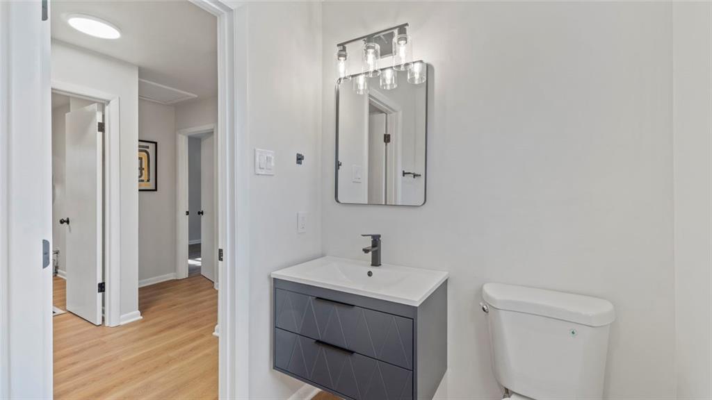 4088 Vale Court Decatur, GA 30035 - Photo 10 of 30 a bathroom with a sink a toilet and shower