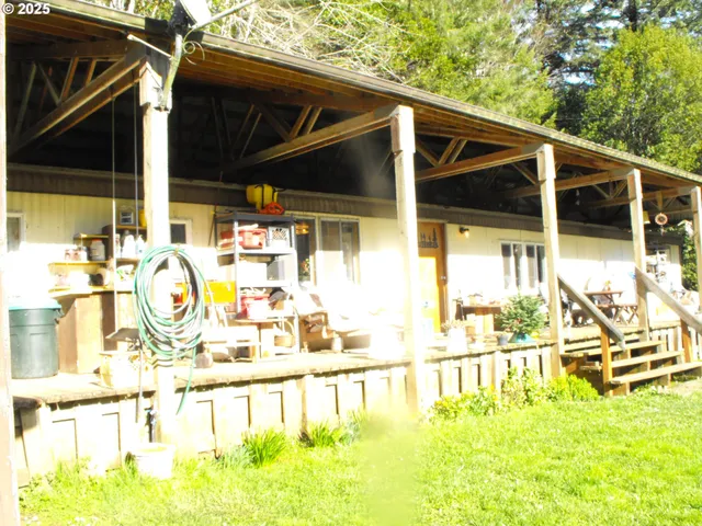 a view of a swimming pool with a lawn chairs