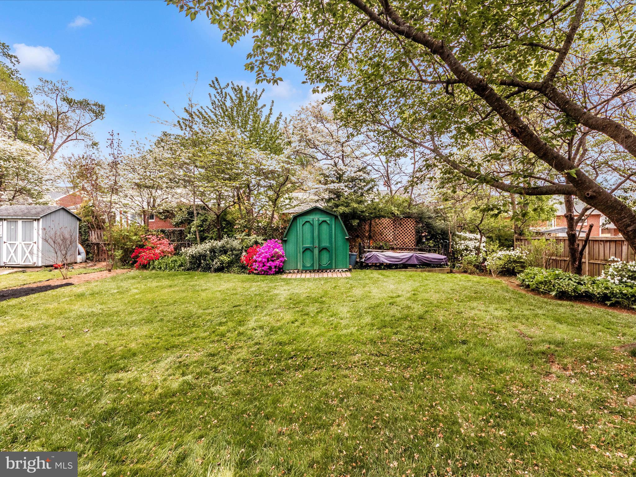 9905 Portland Road Silver Spring, MD 20901 - Photo 44 of 52 a backyard of a house with lots of green space and fountain