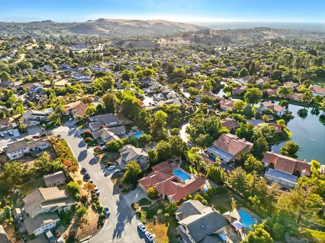 an aerial view of a city