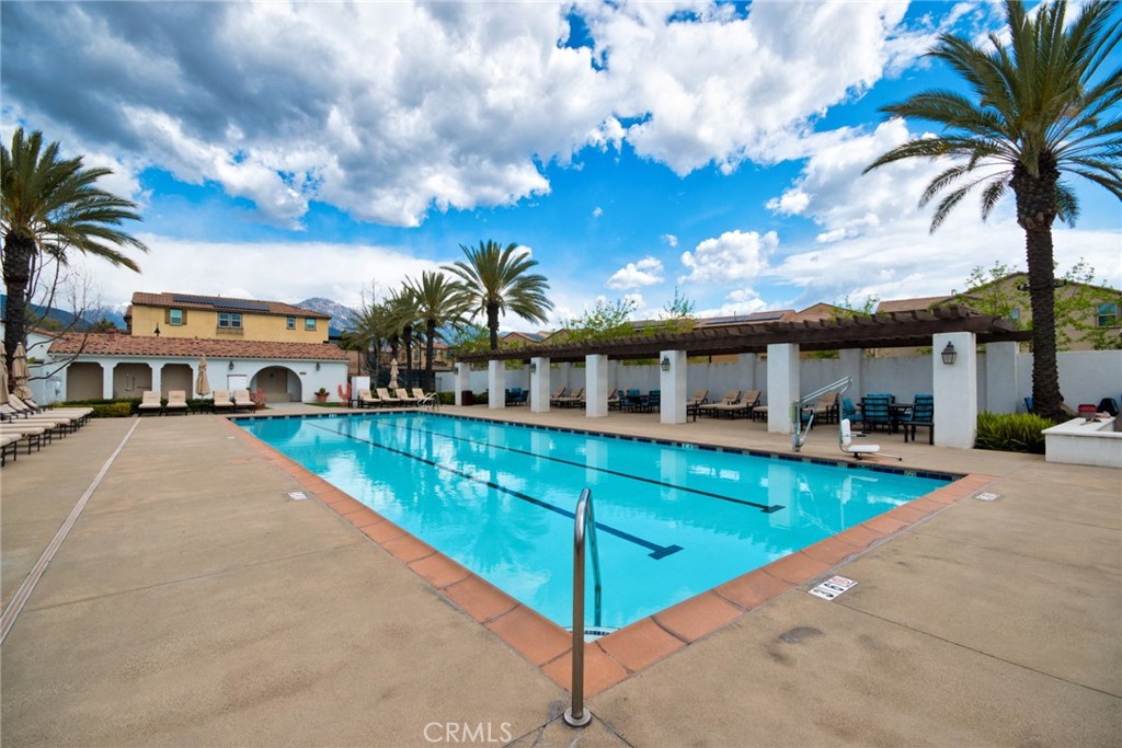 2375 Vineyard Street Upland, CA 91786 - Photo 53 of 58 a view of a house with swimming pool and sitting area