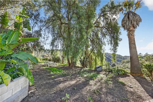 a backyard of a house with lots of green space