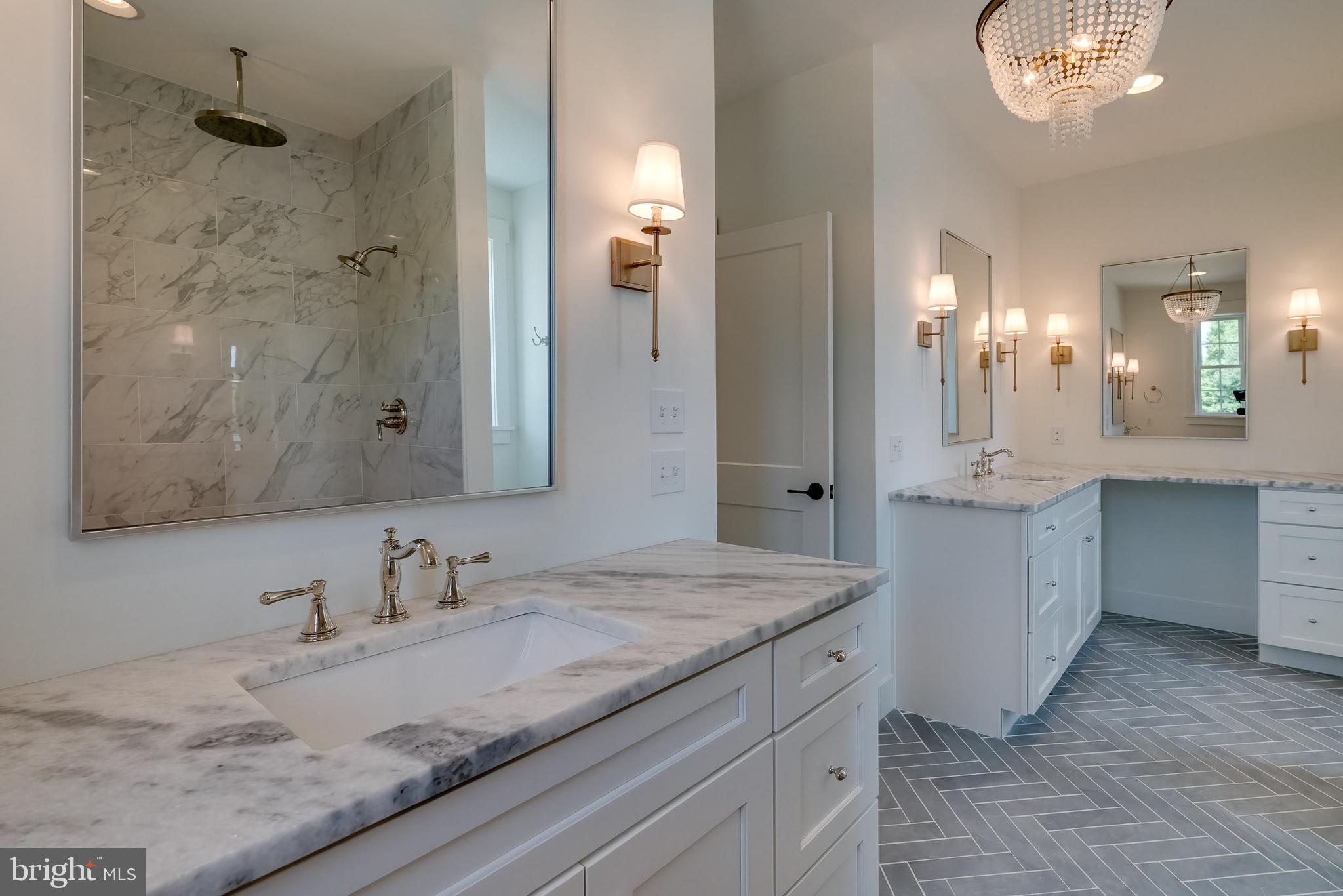 301 Fletcher Drive Lititz, PA 17543 - Photo 14 of 17 a bathroom with a granite countertop double vanity sink and a mirror