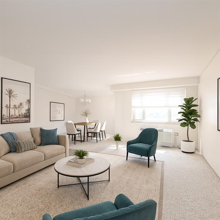 4625 Fifth Avenue, Unit 609 Pittsburgh, PA 15213 - Photo 9 of 27 a living room with furniture and a potted plant