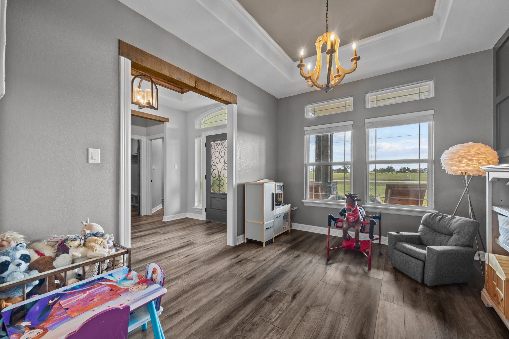 756 Angus Trail Angleton, TX 77515 - Photo 11 of 39 a living room with furniture and wooden floor