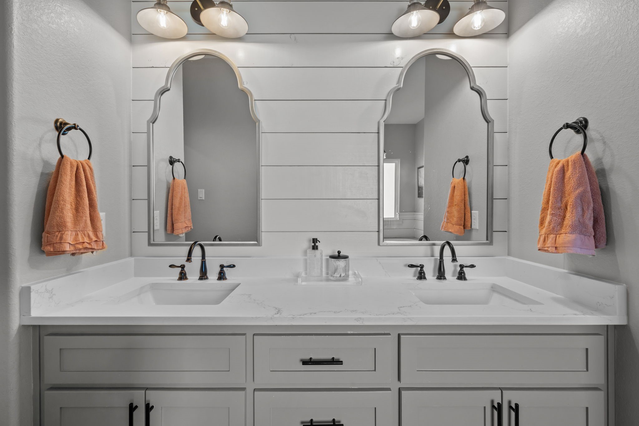 756 Angus Trail Angleton, TX 77515 - Photo 16 of 39 a bathroom with a sink and a mirror