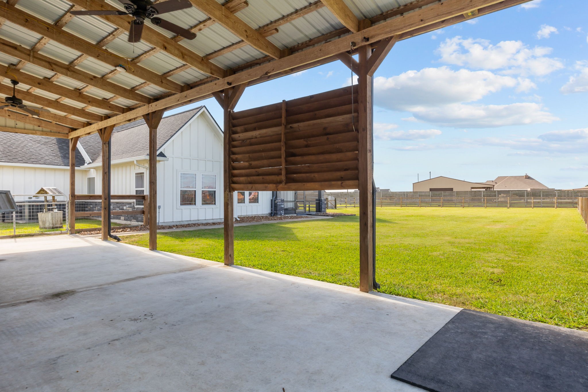 756 Angus Trail Angleton, TX 77515 - Photo 26 of 39 a view of swimming pool with outdoor seating and a yard