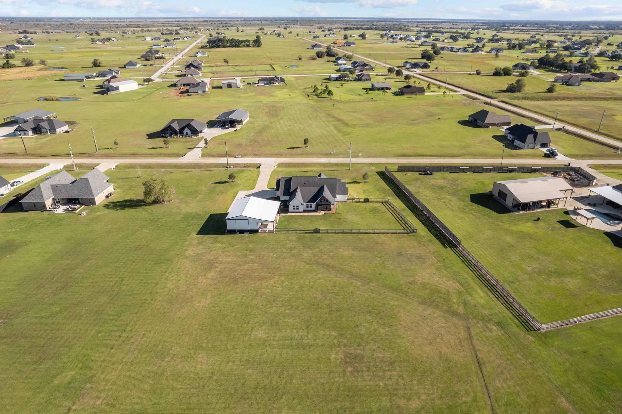 756 Angus Trail Angleton, TX 77515 - Photo 33 of 39 an aerial view of a house with a outdoor space