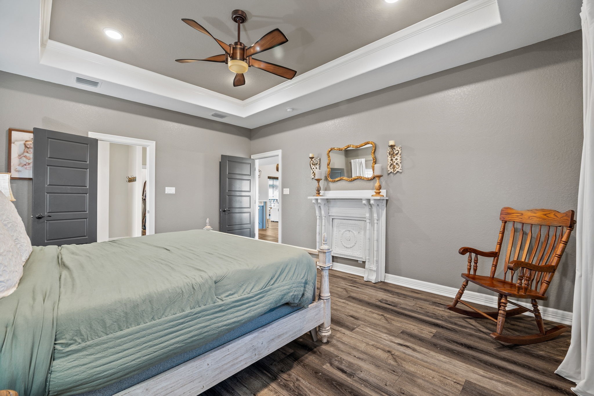 756 Angus Trail Angleton, TX 77515 - Photo 39 of 39 a bedroom with a bed and a chair