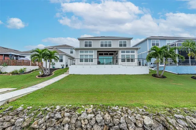 a view of a house with a swimming pool