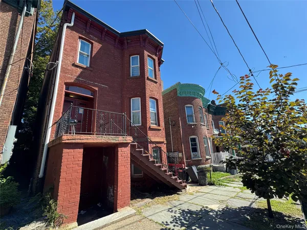 a front view of a house