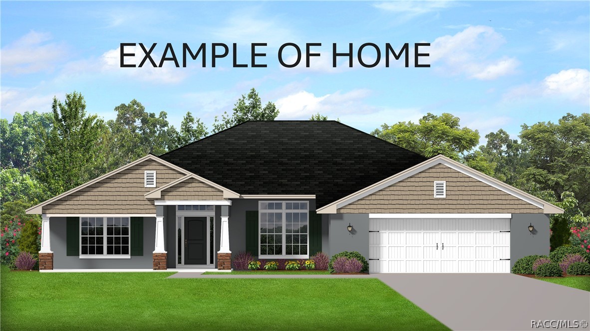 547 West Homeway Loop Citrus Springs, FL 34434 - Photo 1 of 8 RENDERING ONLY- NOT ACTUAL HOUSE OR COLORS