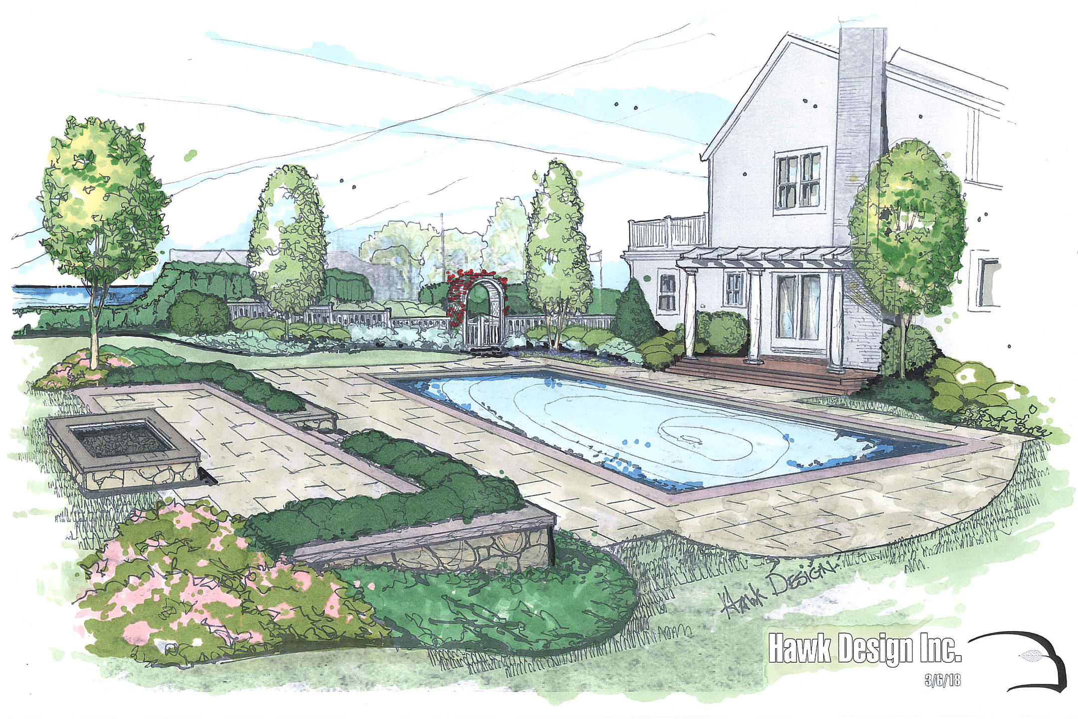 439 Shore Road Chatham, MA 02633 - Photo 25 of 31 Pool Sketch Rendered_031218