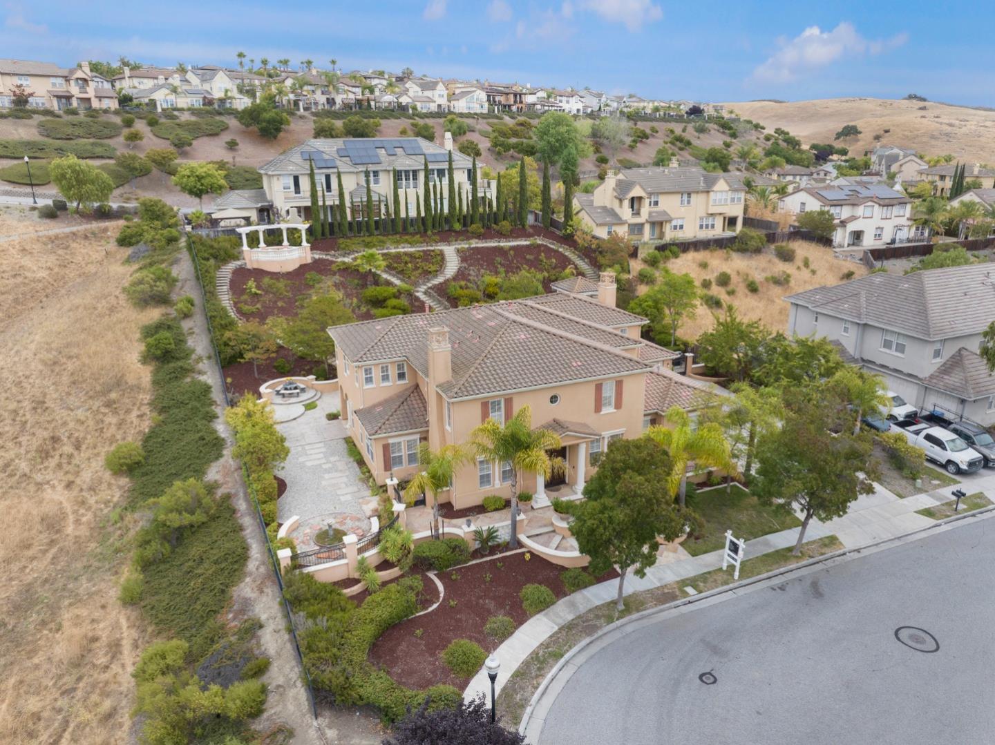 4800 Shady Meadows Place San Jose, CA 95138 - Photo 14 of 89 an aerial view of a house with a swimming pool outdoor seating and yard