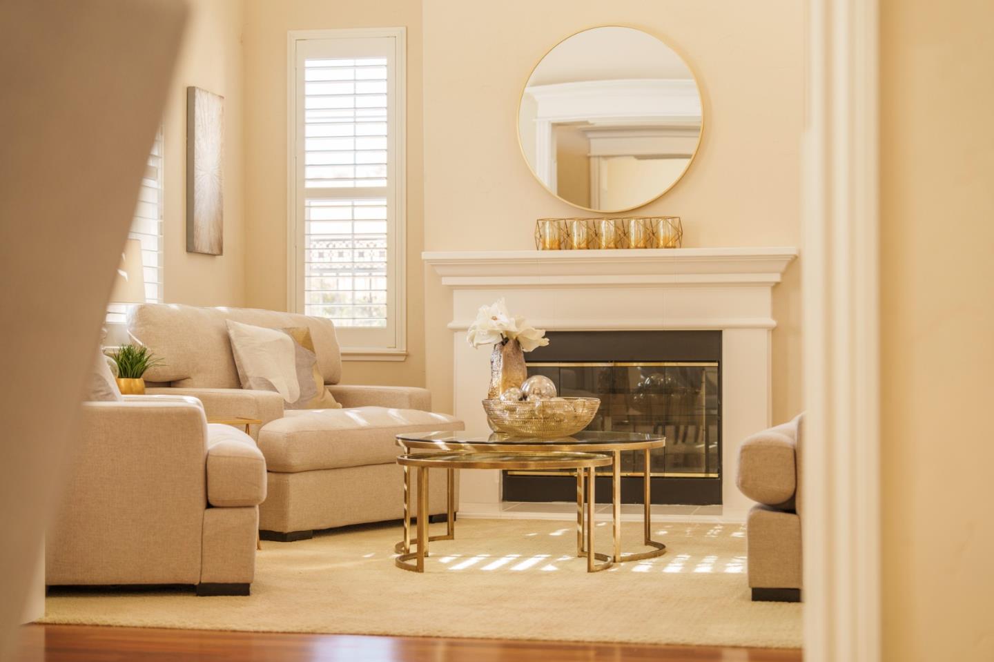 4800 Shady Meadows Place San Jose, CA 95138 - Photo 17 of 89 a living room with furniture a window and a fireplace