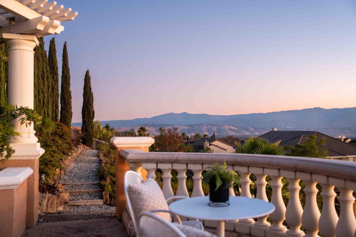 4800 Shady Meadows Place San Jose, CA 95138 - Photo 43 of 89 a view of a balcony with mountain view and wooden floor