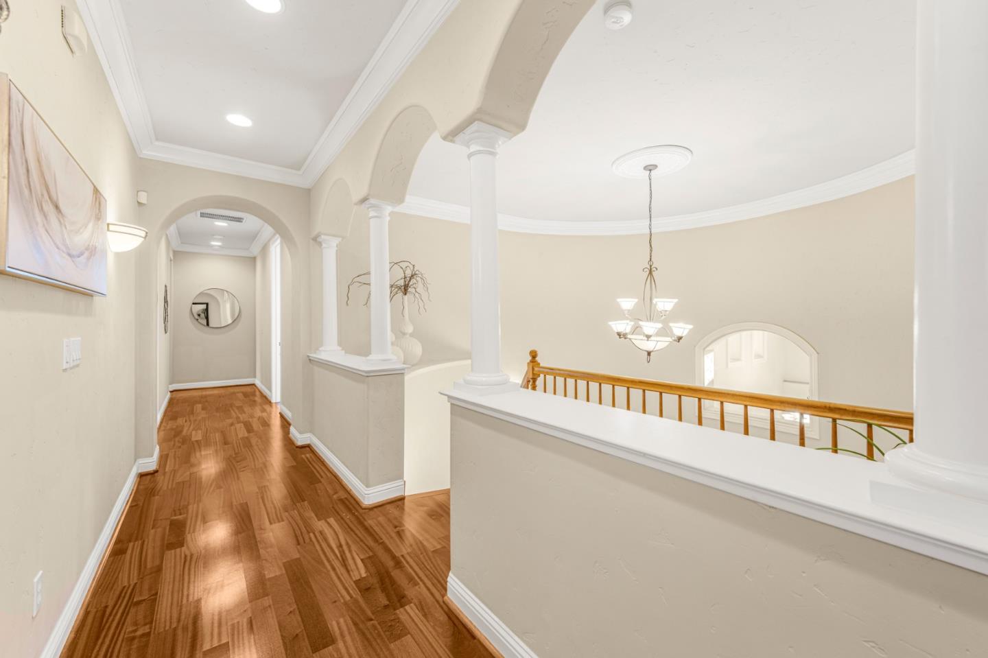 4800 Shady Meadows Place San Jose, CA 95138 - Photo 58 of 89 a view of a hallway with a chandelier