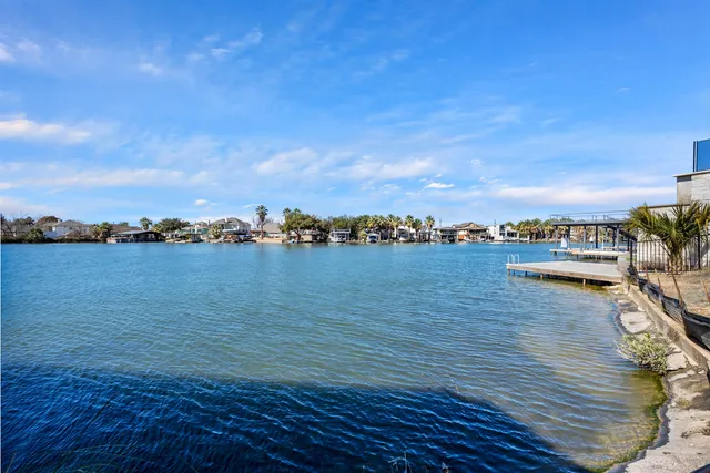 a view of a ocean with city view
