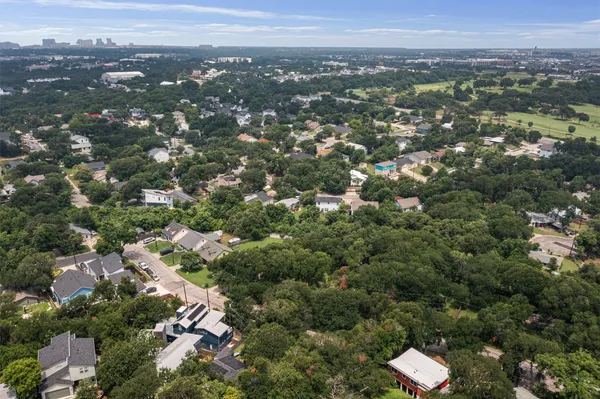 an aerial view of a city