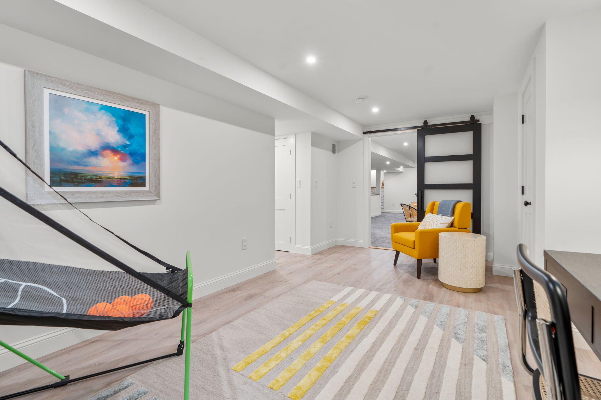 4 Old Dock Road, Unit 3BU West Falmouth, MA 02540 - Photo 36 of 43 Game Room with barn door