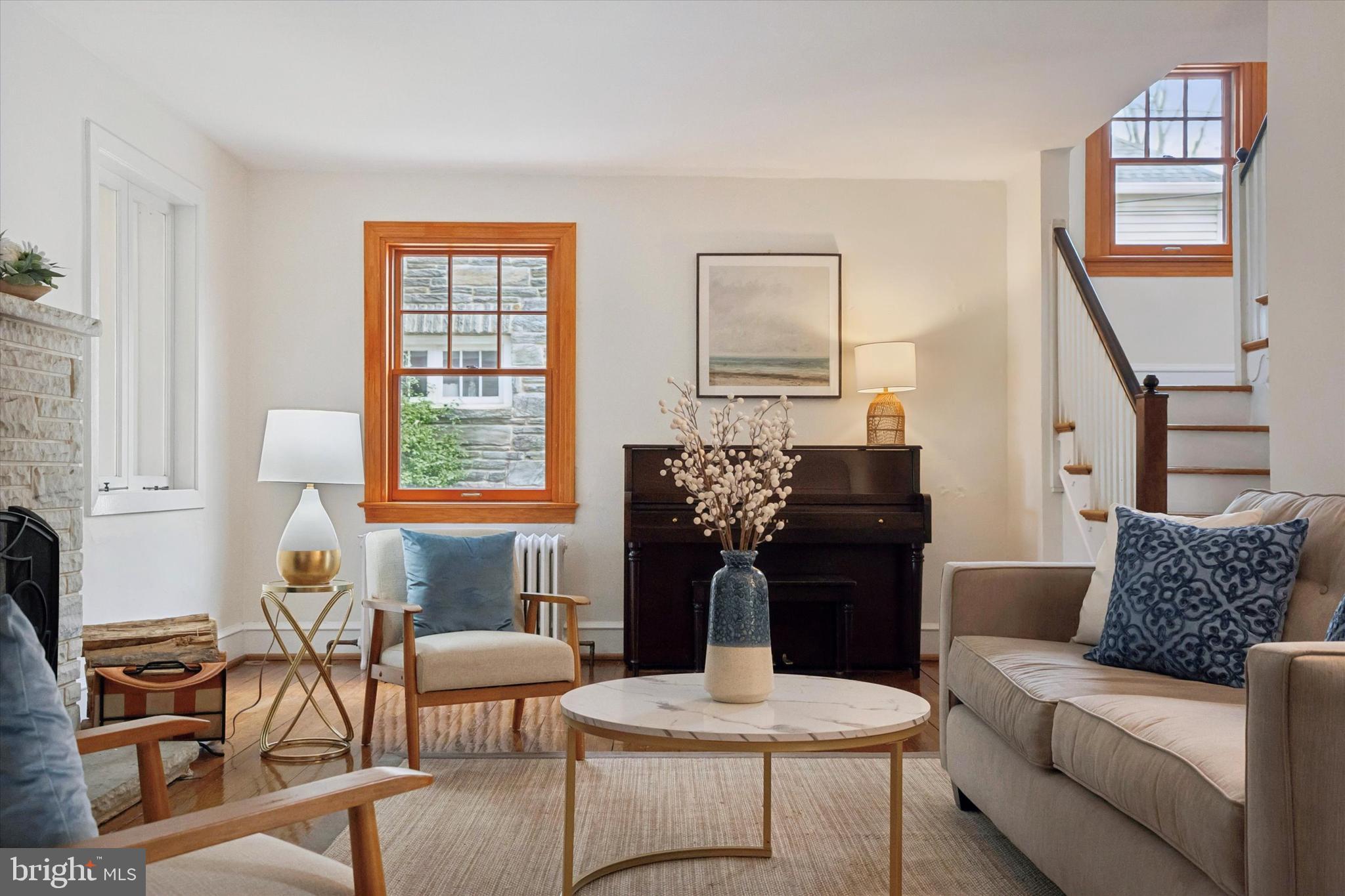 228 Avon Road Narberth, PA 19072 - Photo 4 of 24 a living room with furniture and a window