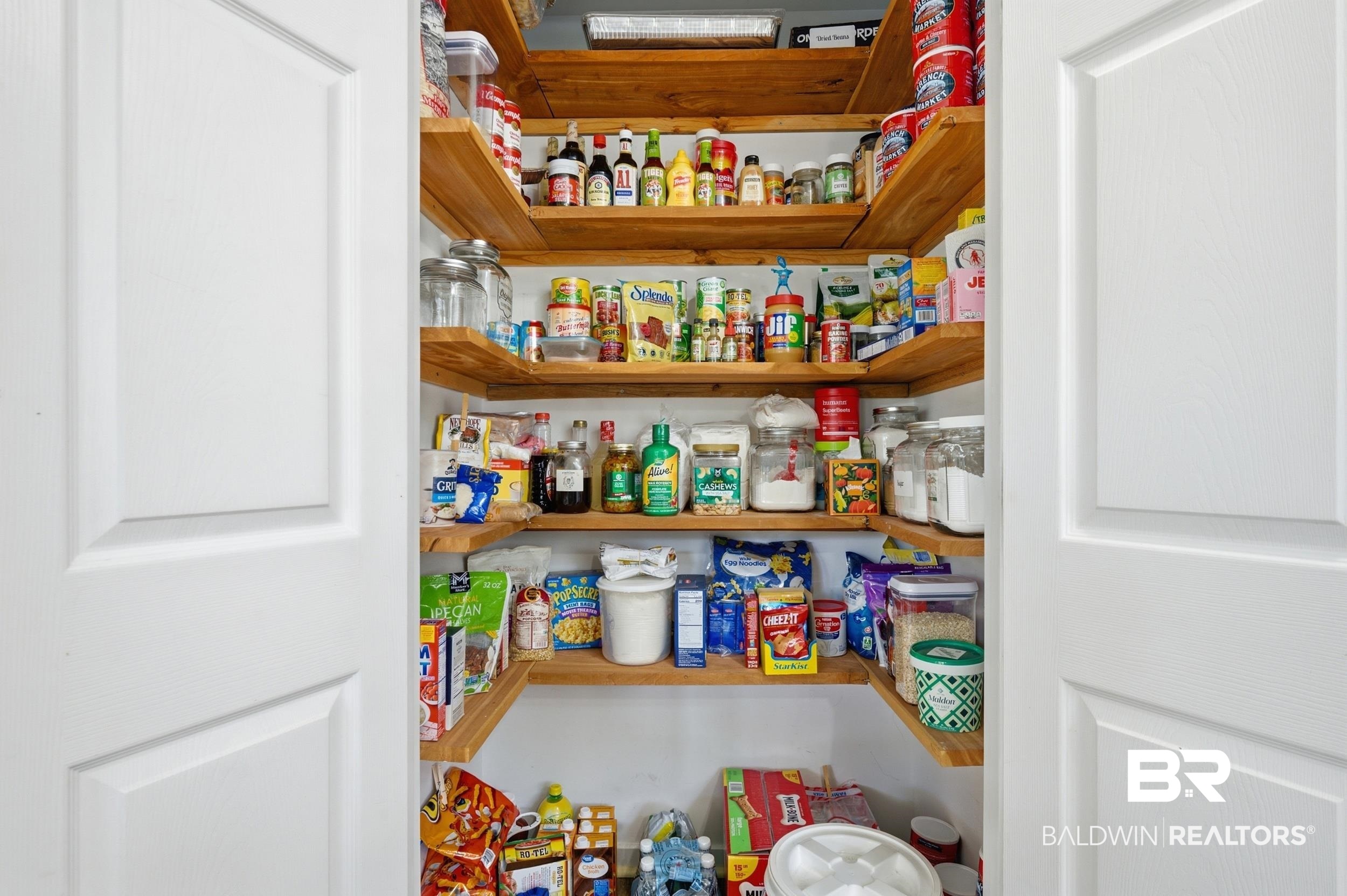 15855 Calvin Richerson Road Bay Minette, AL 36507 - Photo 30 of 83 Pantry featuring multiple levels of wood shelving, recessed lighting, and white panel doors