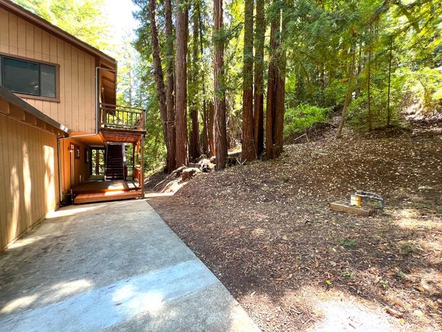 a view of a street with some trees