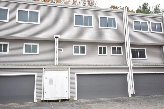 a view of a house with white door