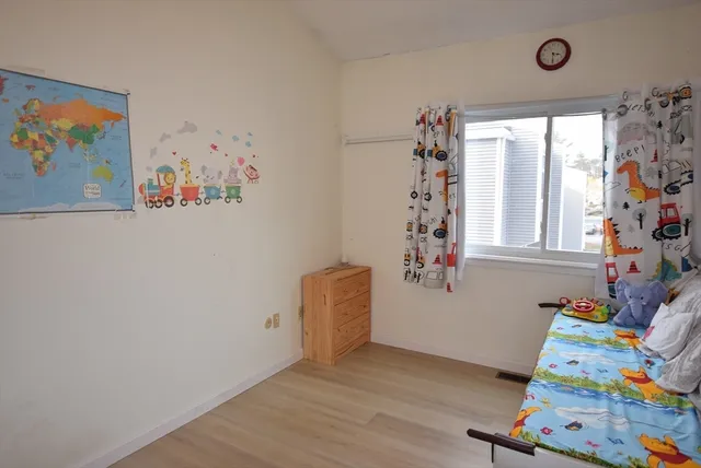 a room with toys and a window