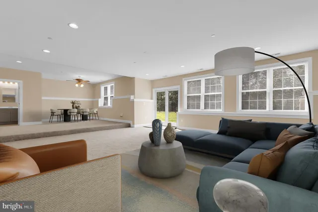 a projector room with couch