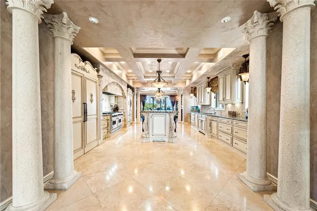 a view of a livingroom with furniture and entryway