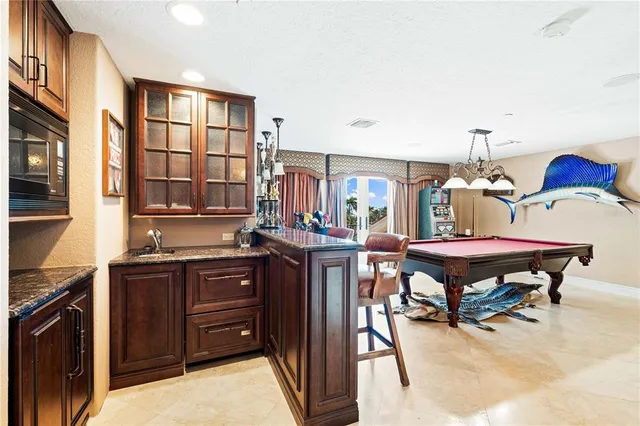 a view of a lake with a big yard