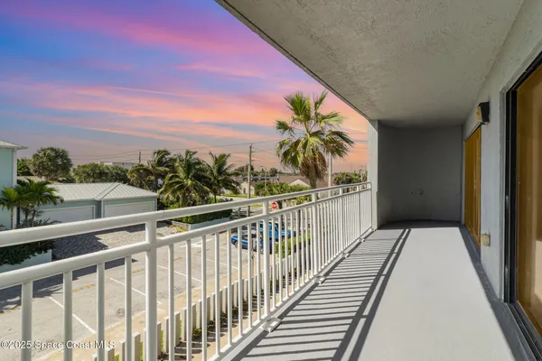 a view of a balcony