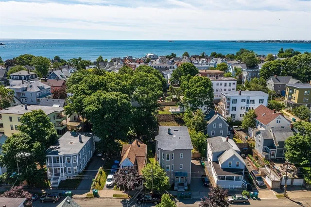 an aerial view of multiple house