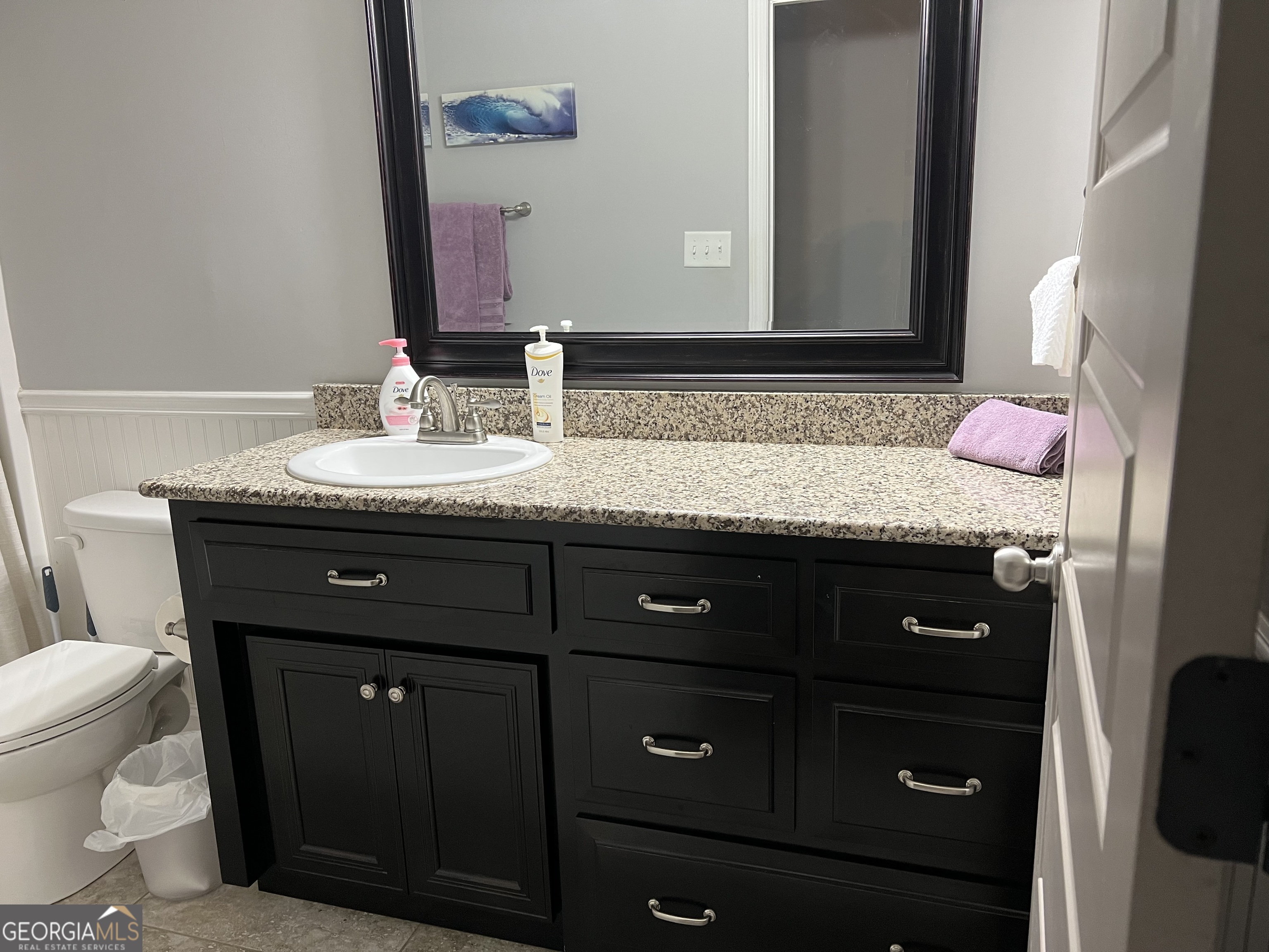 5255 Carlton Ridge Circle Hahira, GA 31632 - Photo 12 of 21 a bathroom with a granite countertop double vanity sink and a mirror