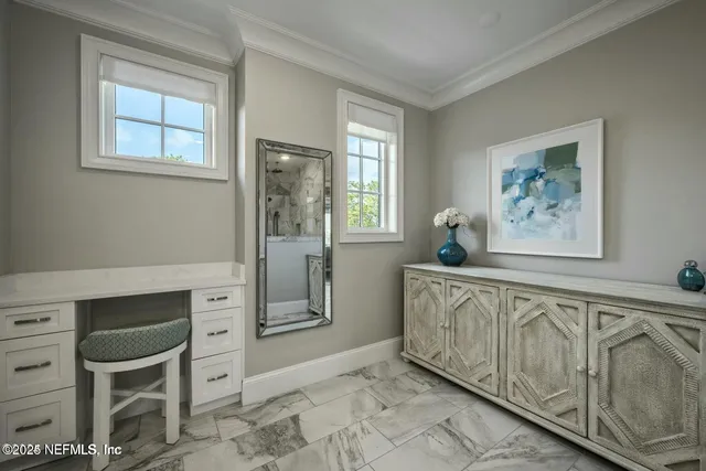 a view of a porch with seating space