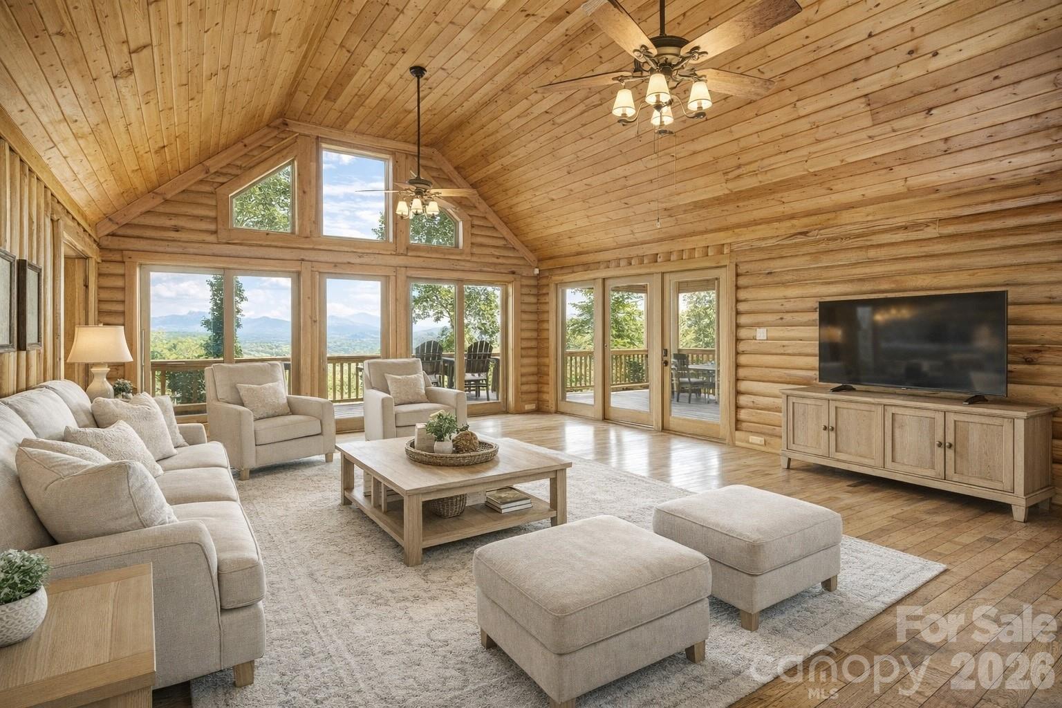 82 Running Ridge Road Asheville, NC 28804 - Photo 11 of 45 a living room with furniture and a flat screen tv
