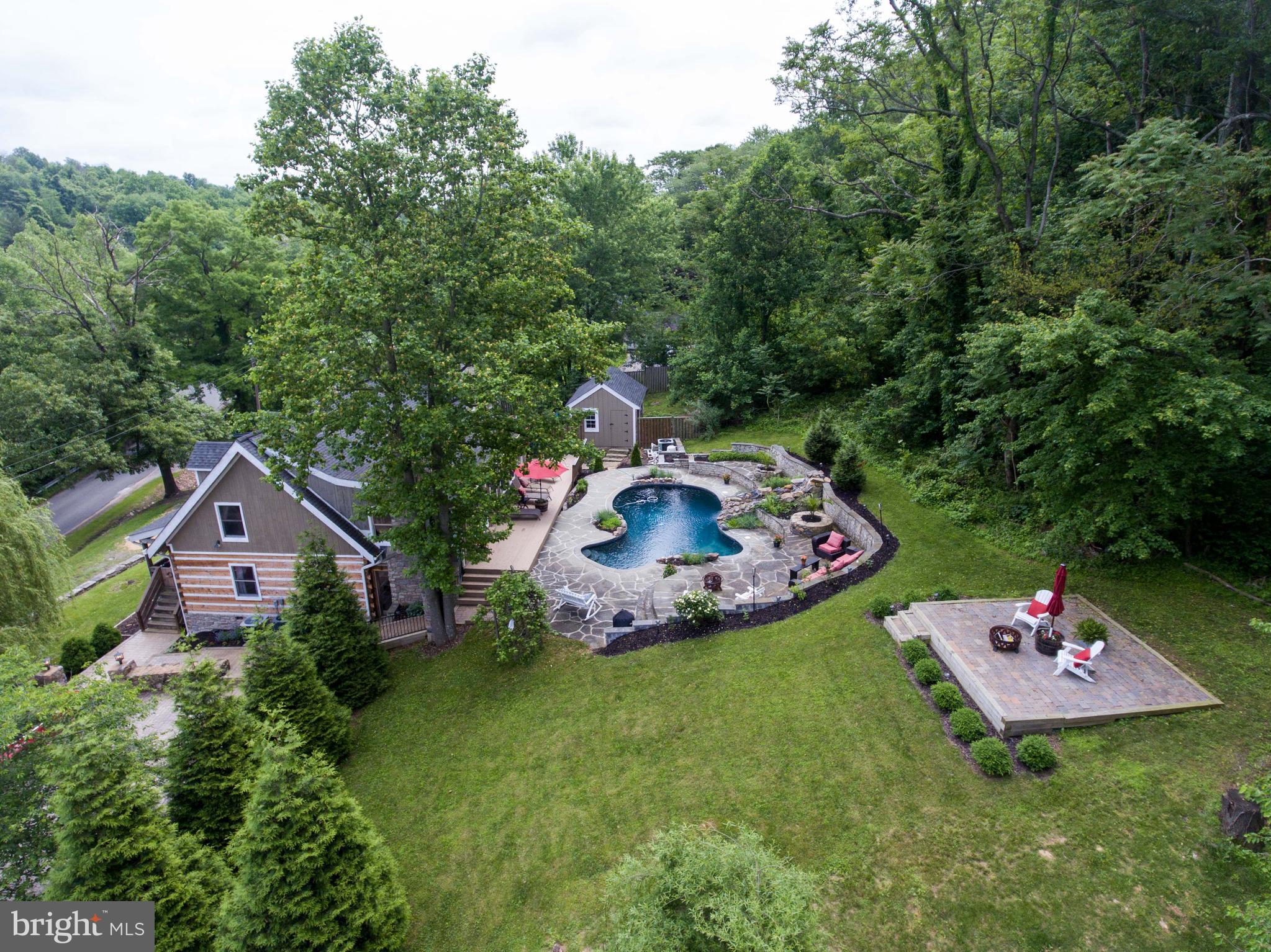 36847 Stony Point Road Purcellville, VA 20132 - Photo 51 of 57 Aerial view from the west with pool and patio