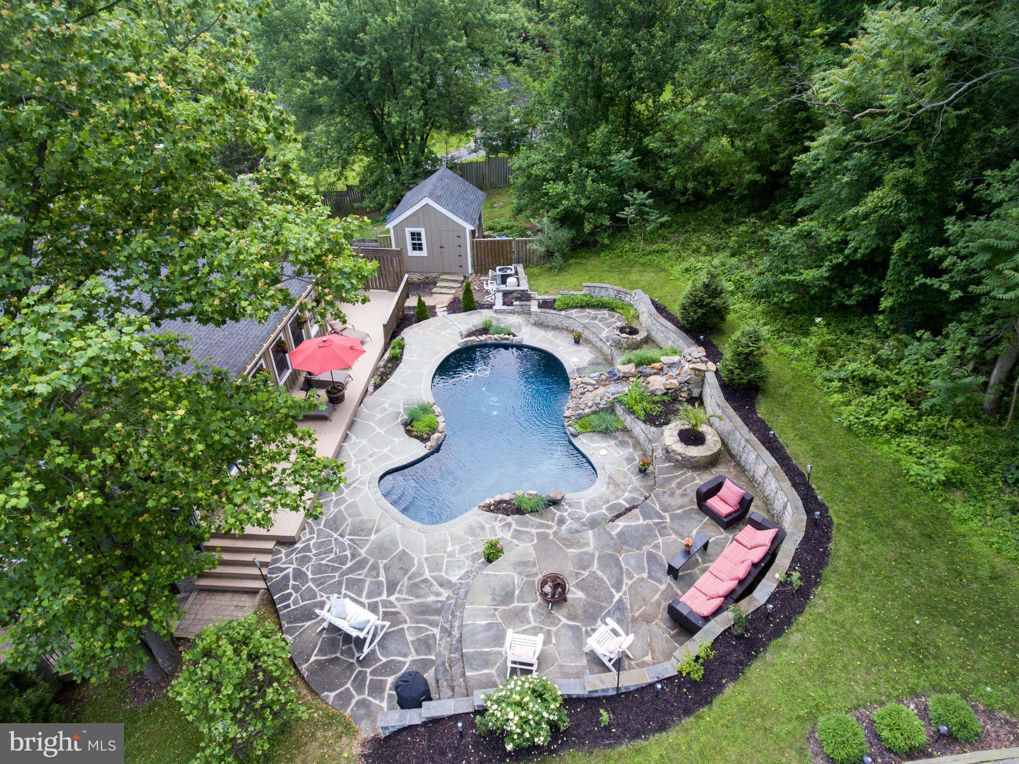 36847 Stony Point Road Purcellville, VA 20132 - Photo 52 of 57 Aerial view of the pool area